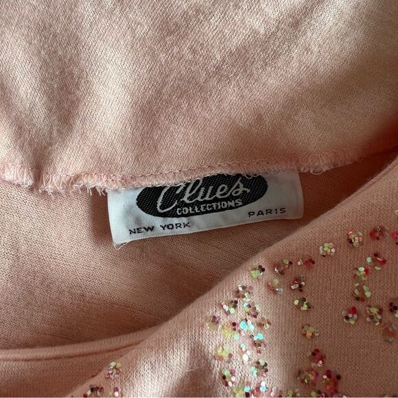 Vintage Clues Collections Blush Pink Belted Long Sleeve Flare Dress - Picture 10 of 12